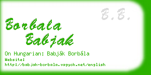 borbala babjak business card