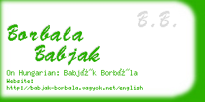 borbala babjak business card